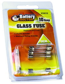 Wirthco 24610 Battery Doctor AGC Glass Fuse, 10A, 5/Pk