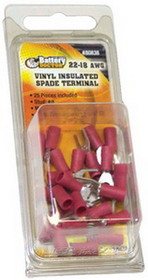 Wirthco 80838 Battery Doctor Red Vinyl Insulated Spade Terminal&#44; 16-14 AWG&#44; 25/Pk.