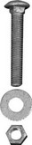 Tiedown Engineering Dock Hardware - Hot Dipped Galvanized Carriage Bolt Set (8 Per Bag)