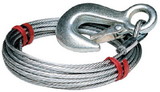 Tiedown Engineering 59379 Tie Down Engineering Galvanized Steel 7 x 19 Winch Cable With Galvanized Latch Hook