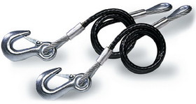 Tiedown Engineering 59548 Tie Down Engineering 36" Black Vinyl Jacketed Hitch Cables With "S" Hooks - Sold as Pair