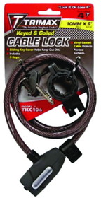 Trimax TKC106 Quadra-Braid 6 x 10mm Keyed Cable Lock