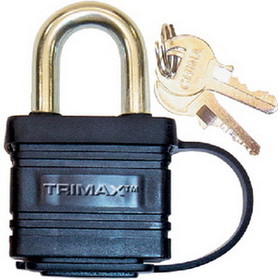 Trimax TPW3125 Solid Brass Waterproof Padlock Keyed Alike (3 Per Pack)