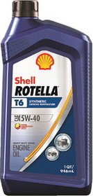 Shell 550049479 Rotella T6 Synthetic Heavy Duty Diesel Engine Oil&#44; 5W-40&#44; Qt