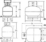 Manchester Tank Steel DOT Propane Cylinder