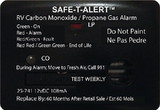 MTI Industries 12V 25 Series Safe-T-Alert Mini RV Dual Carbon Monoxide/Propane Alarm