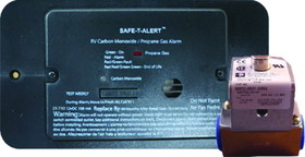 Safe-T-Alert 25742RBLTRKIT 25 Series - Dual Propane/LP And Carbon Monoxide Alarm w/Trim Ring & Solenoid, Black