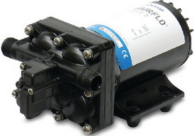 Shurflo Blaster II Black 45 PSI 3.5 GPM Washdown Pump 9" x 5" x 4 1/8"