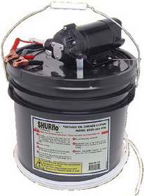 SHURflo 8050-305-426 SHURFLO 1.5 GPM Oil Change/Winterizing System 12VDC (Includes 8' Cable With Battery Clips&#44; Hose Kit&#44; and 3.5 Gallon Container)