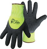 Boss Arctik Blast High-Vis Green Textured Latex Gloves