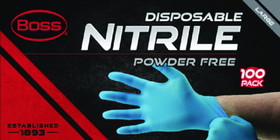 Westchester B21041M Disposable Nitrile Gloves, Medium, Blue, 100/pk