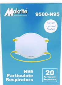 West Chester MK9500N95 N95 Disposable Respirator Mask, 20/box