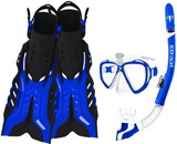Body Glove 17037SETBLUCLRLX Passage Aquatics Set, Blue/Clear, Lg/XL
