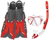 Body Glove 17037SETREDWHTSM Passage Aquatics Set, Red/White, Sm/Med