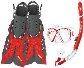 Body Glove 17037SETREDWHTSM Passage Aquatics Set&#44; Red/White&#44; Sm/Med