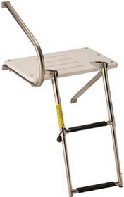 Garelick EEz-In Swim Platform With 2 Step Telescoping Ladder For Boats With Outboard Motors, 19537