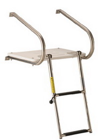 Garelick EEz-In Swim Platform With 2 Step Telescoping Ladder For Boats With I/O Motors, 19547
