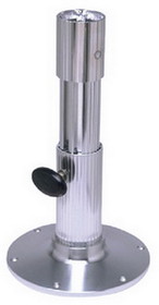Garelick 75535 EEz-in Adjustable Height Standard Friction Lock 2.875" Seat Base&#44; Ribbed Stanchion&#44; Satin Anodized Finish