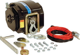 Powerwinch 12V Model 712 Marine Trailer Winch With 7/32" x 40' Cable&#44; Max Load 7500 lbs.&#44; Vertical Lift 2400 lbs., P77712