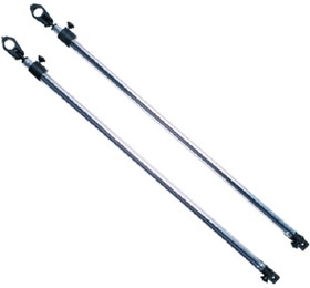 Taylor Adjustable Bimini Support Poles (2) 28 to 48" With 7/8" Jaw Slides (2) and Deck Hinge, 11995