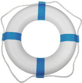 Taylor 17" Decorative Ring Buoy&#44; White/Blue (Not a Life Saving Device)