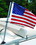 Taylor 3/4" Anodized Aluminum Pontoon Flag Pole 24" With Black Nylon Mount and U.S. Flag 16" x 24", 921, Price/EA