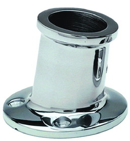 Taylor Stainless Steel Top Mount Flag Pole Socket For 1-1/4" Poles&#44; 10 Degree Angle, 966