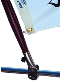Taylor Made 968 Taylor Stainless Steel Rail Mount Flag Socket Fits 3/4" to 7/8" Poles and Mounts To 7/8" to 1-1/4" Rails