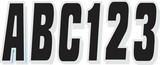 Hardline Products BLKSI320 Hardline Series 320 Registration Kit, Solid Color Block Font With Drop Shadow (Includes 4 Sets of 3