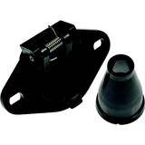 Pollak 6P-103V 6-Pole Round Plastic Vehicle End Socket w/ Rubber Boot