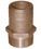 Groco FF-500 FF Bronze Full Flow Pipe-To Hose Adapter With NPT Thread, Price/EA