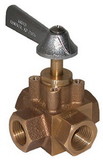 Groco FV-450-X Bronze 4-Way Tank Selector Valve 1/2