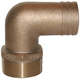 Groco PTHC Bronze Standard Flow 90° Pipe-To-Hose Adapter With NPT Thread