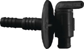 JR Products 0462415 Dual Barbed Drain Cock&#44; Black, 04-62415