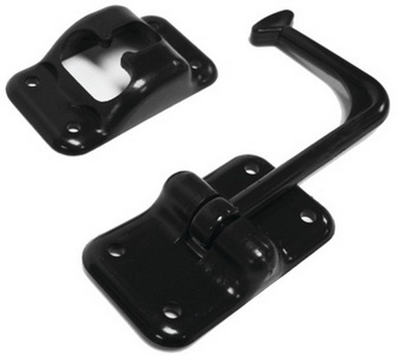 JR Products 10625 90 Degree T-Style Door Holder Black 