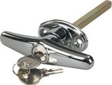 JR Products 10885 Chrome Locking T Handle for Truck Caps, Bed Covers & Tool Boxes