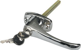JR Products 10895 Chrome Locking L-Handle for Truck Caps&#44; Bed Covers & Tool Boxes