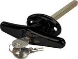 JR Products 10985 Black Locking T-Handle for Truck Caps, Bed Covers & Tool Boxes