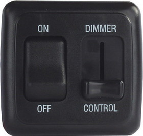JR Products 12275 Black RV Dimmer/On-Off Rocker Switch with Bezel