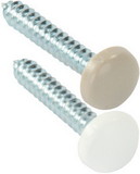 JR Products Kappet Screws With Covers, White, 14/pk, 20415