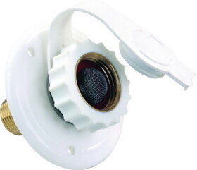 JR Products White Plastic RV City Water Flange