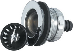 JR Products 9490-215-022 RV Sink Strainer with Threaded Basket&#44; Rubber Washer & Locknut
