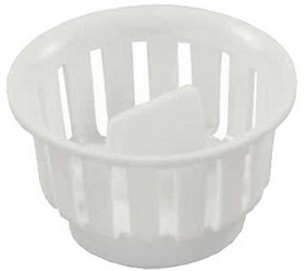 JR Products 95045 Threaded Plastic Strainer Basket&#44; White