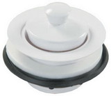 JR Products 95095 Strainer w/Pop-Stop Stopper, White