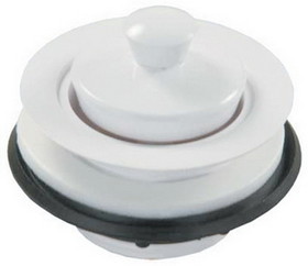 JR Products 95095 Strainer w/Pop-Stop Stopper&#44; White