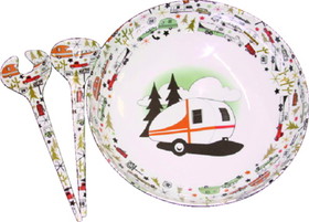Camp Casual CC-003 RV Camping Outdoor Dinnerware Serving Bowl & Servers