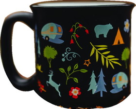 JR Products Camp Casual CC004BLK Mug, Into the Woods