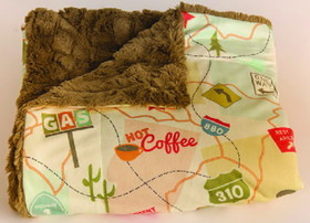 JR Products Camp Casual CC005TM Throw, Travel Map
