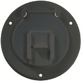 RV Designer B123 Basic Round Cable Hatch&#44; Black