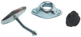 RV Designer Entry Door Holder - Metal Plunger Angled&#44; 4-3/4", E257